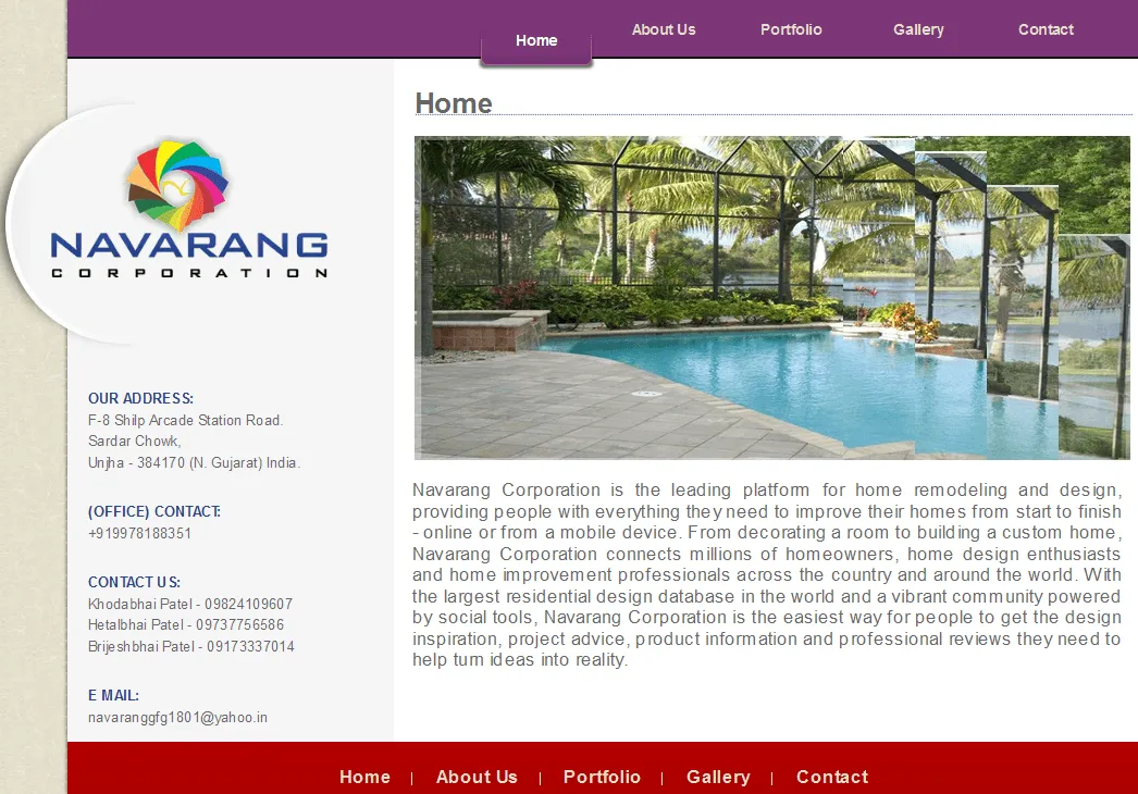 Navarang Corporation website